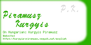 piramusz kurgyis business card